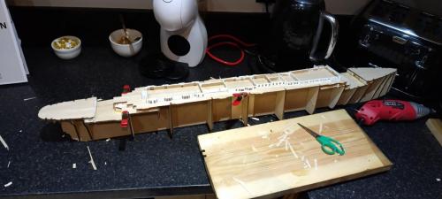 Occre Titanic model construction stages