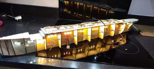 Occre Titanic model construction stages