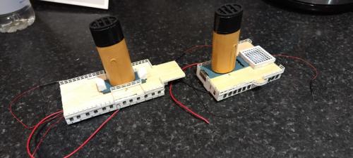 Occre Titanic model construction stages
