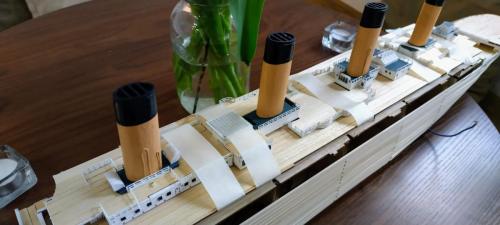 Occre Titanic model construction stages