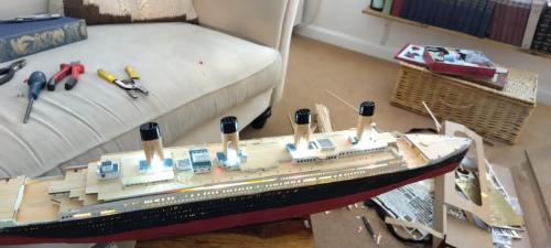 Occre Titanic model construction stages