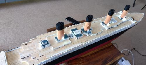 Occre Titanic model construction stages