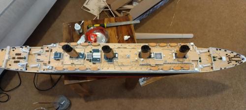 Occre Titanic model construction stages