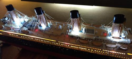 Occre Titanic model construction stages